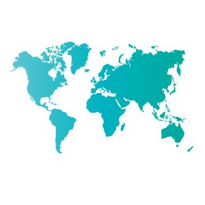 SUMMER TURQUOISE WORLD MAP